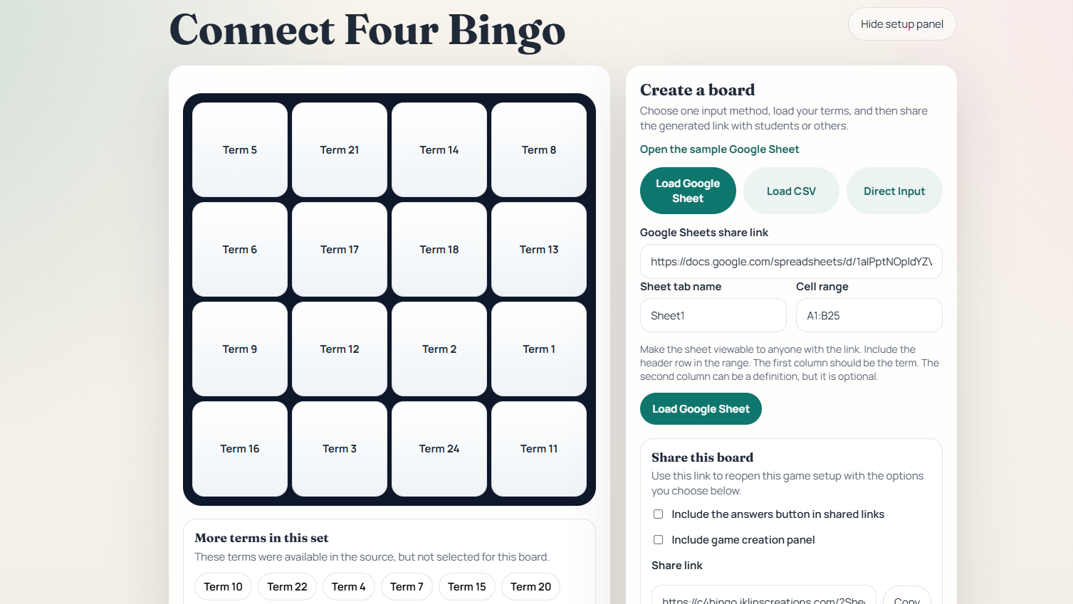 Connect Four Bingo (v2)